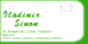 vladimir simon business card